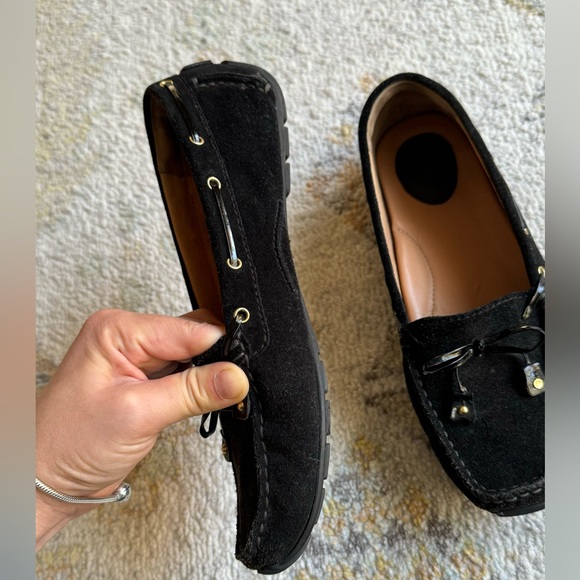 Clarks Artisan Women's Dunbar Cruiser Dark Brown Sueded Loafers women’s Size 9 - Picture 2 of 10